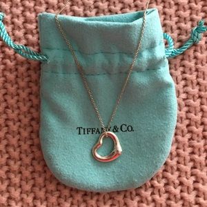 Tiffany’s & co. open heart 16” necklace